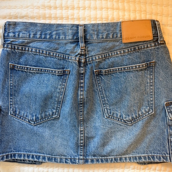Denim Forum The ’90s Mid-Rise Cargo Mini Skirt – Size 27 - Picture 4 of 6